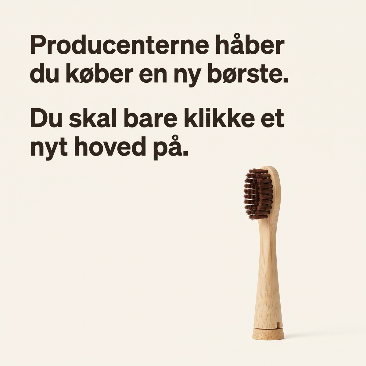 Producenterne håber du køber en ny børste