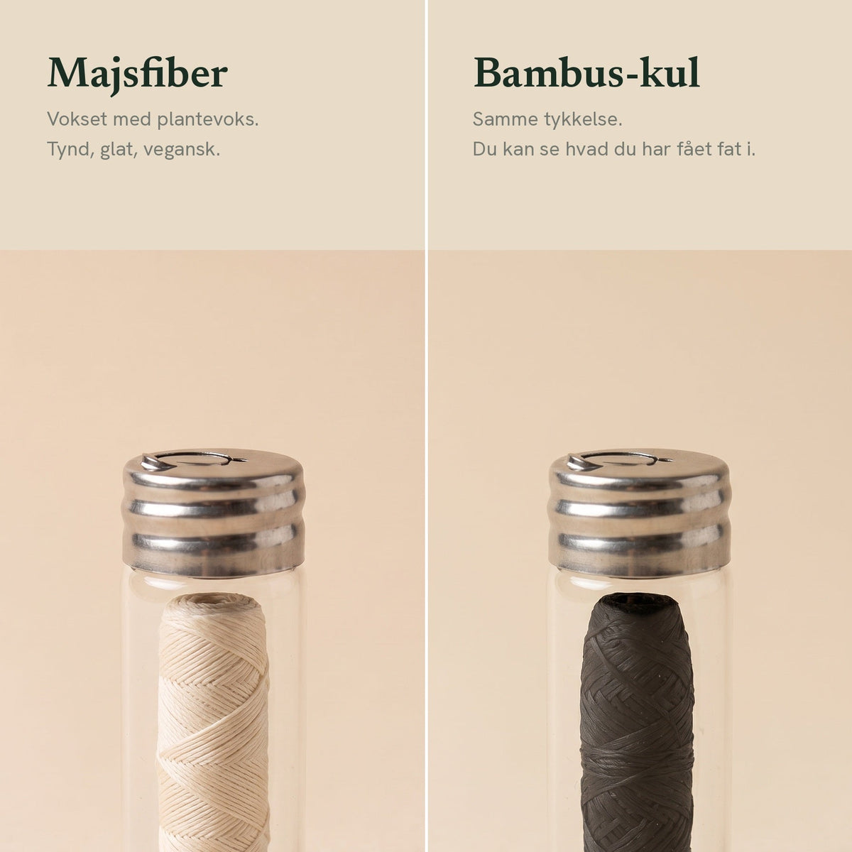 Majsfiber eller bambus-kul