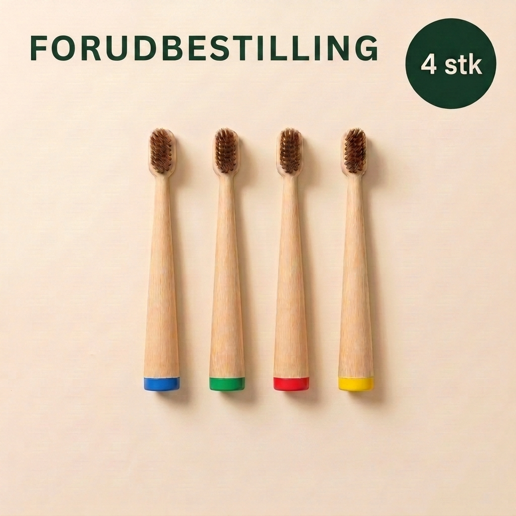 Plastic-free bamboo toothbrushes for kids · 4-pack