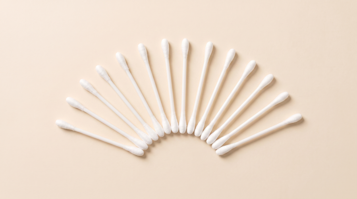 Almindelige vatpinde med skaft af plastik